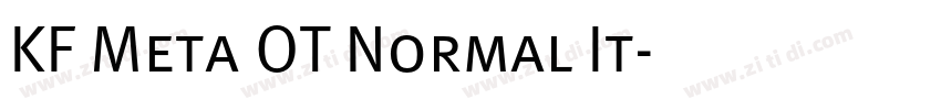 KF Meta OT Normal It字体转换